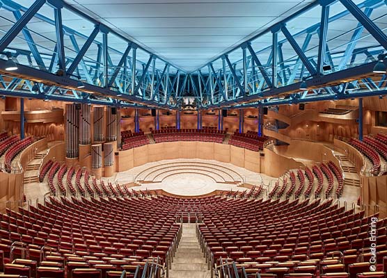 Innenraum der Philharmonie in Köln